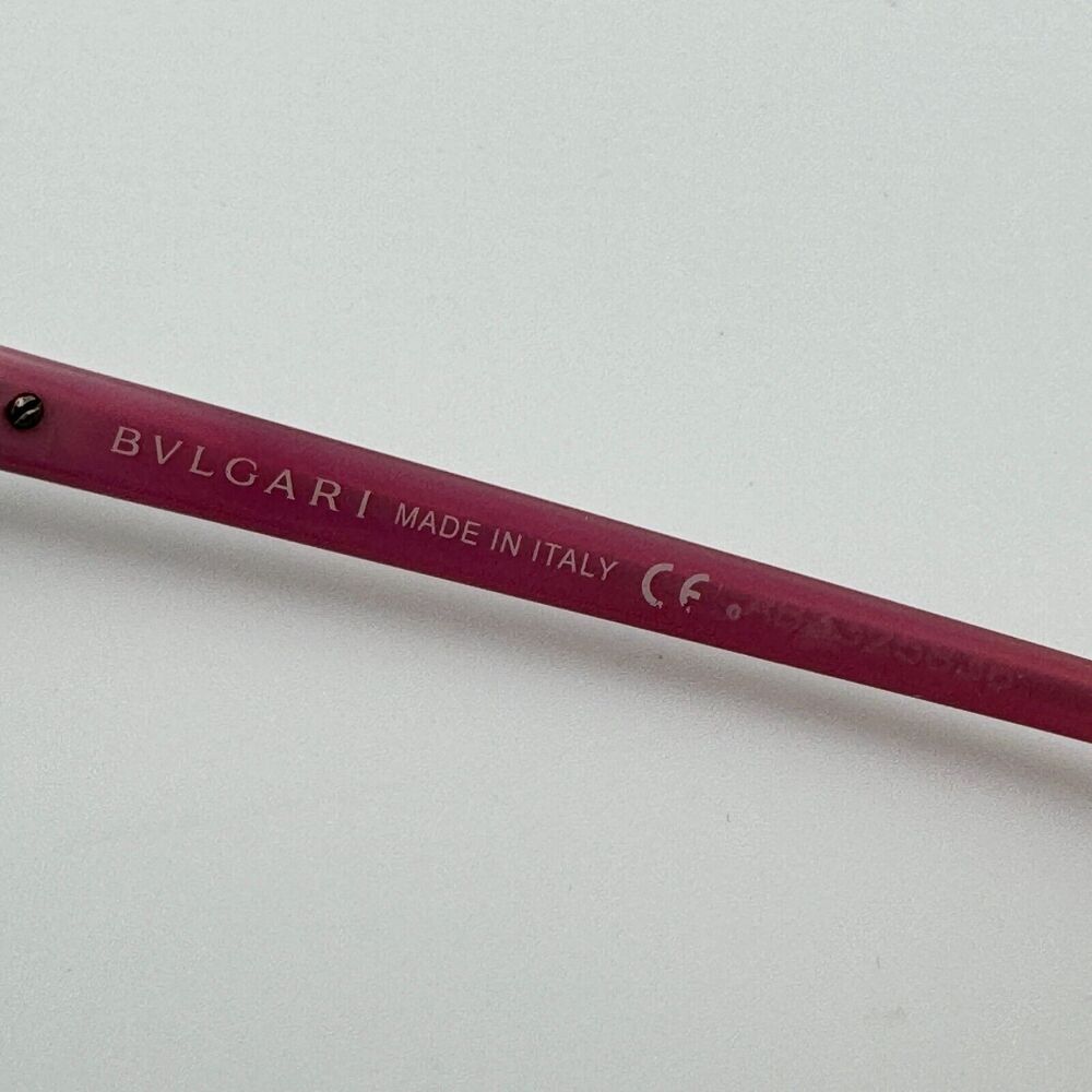 Bvlgari 296 176 Violet-Pink/Red Eyeglasses Frames Silver Pink H12566 - Picture 6 of 8